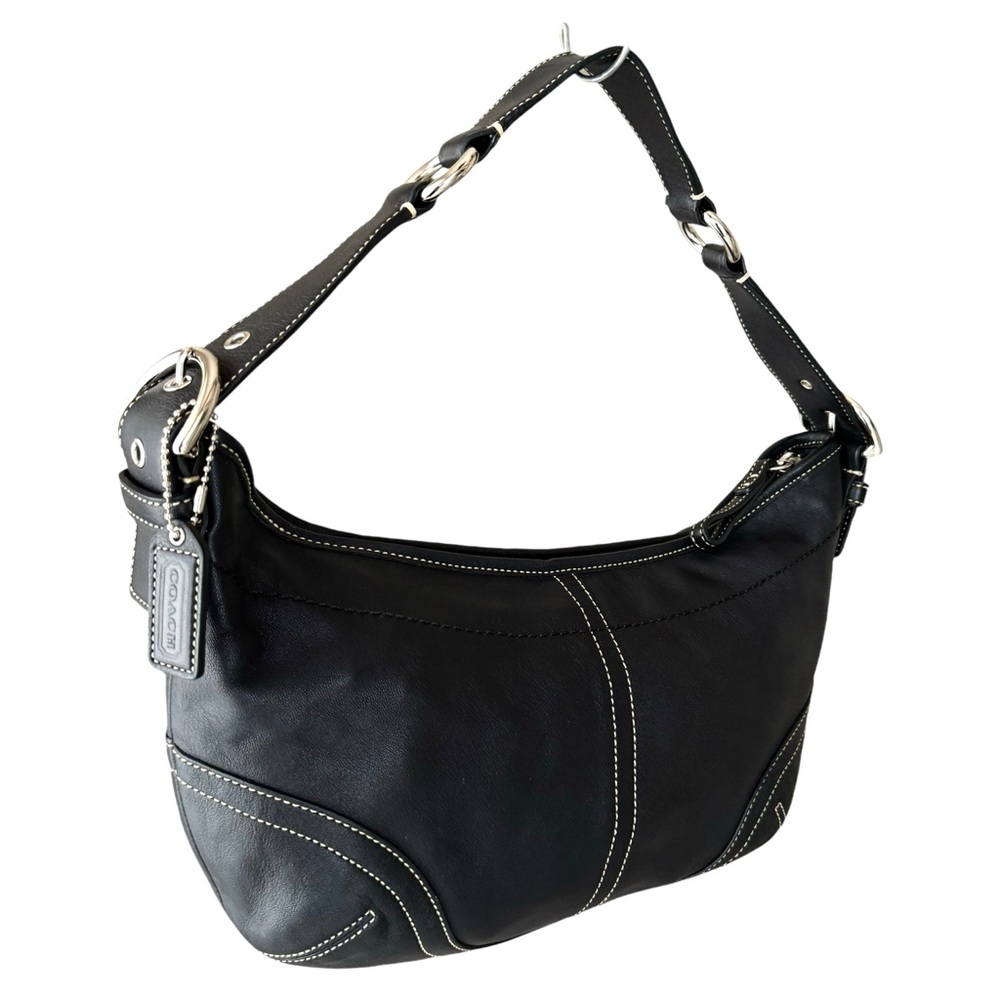 🆕 Coach Vintage Soho Leather Shoulder Bag Black - Picture 4 of 17
